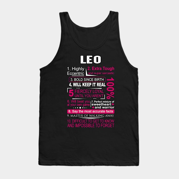 LEO ZODIAC Tank Top by BTTEES